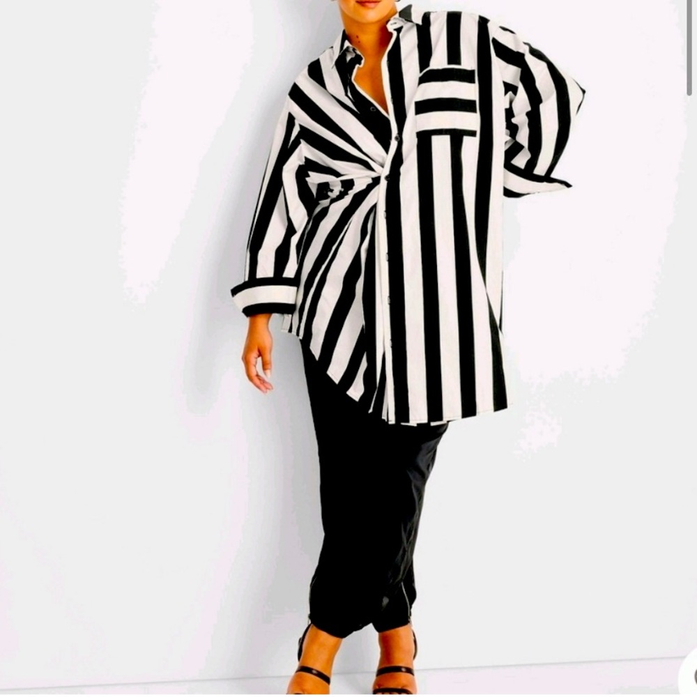 🔖 FUTURE COLLECTIVE Kahlana Barfield Brown Asymmetrical Long Sleeve Shirt Dress - Picture 3 of 17